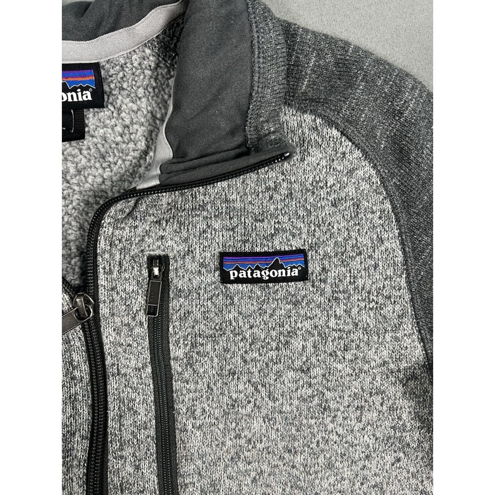 Patagonia Men's Better Sweater 1/4 Zip Fleece in Nickel w/Forge Grey color - Picture 3 of 9